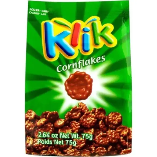 Klik Chocolate Covered Corn Flakes Breakfast Cereal - 2.64oz image {3}