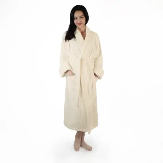 Women's Ultra-Absorbent Cotton Bathrobe by Blue Nile Mills image {12}
