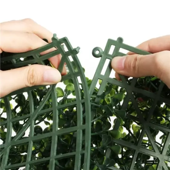 Yaheetech 20" x 20" Artificial Boxwood Hedge Panel Plastic Greenery Indoor & Outdoor image {5}