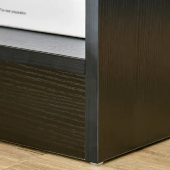 HOMCOM Modern Nightstand, Accent End Table with Drawer and Storage Shelf, Sofa Side Table for Living Room or Bedroom image {5}