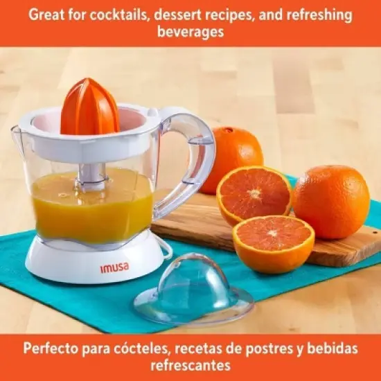 IMUSA 34oz Electric Citrus Juicer, 25 Watts - White: Lemon Juice Maker, Plastic, 90-Day Warranty, 2.3 lbs, No Speeds image {4}