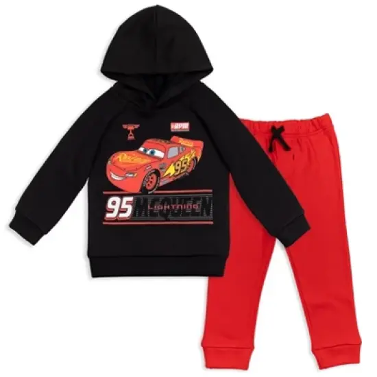 Disney Pixar Cars Lightning McQueen Fleece Pullover Hoodie and Pants Outfit Set Toddler image {8}