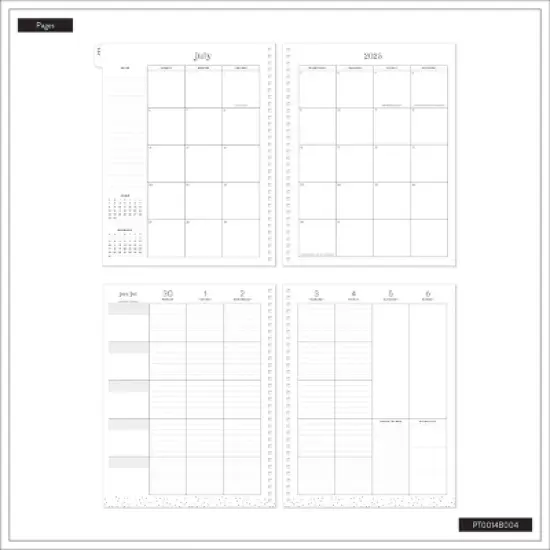 Happy Brands Organized July 2025 - June 2026 Weekly/Monthly Planner 9.37"x11.12" Soft Summer image {9}
