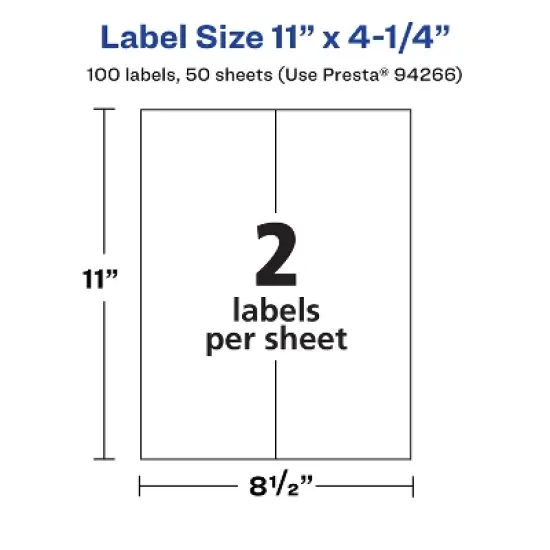 Avery Durable Waterproof Rectangle Labels, 11" x 4.25" image {4}