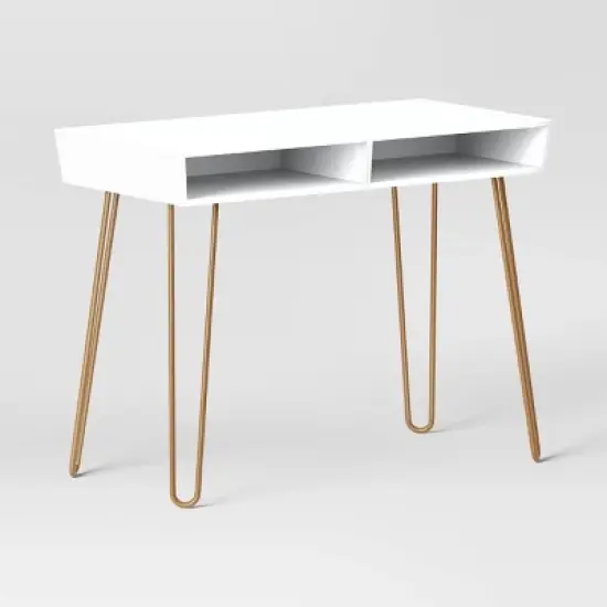 Hairpin Writing Desk with Storage - Threshold&trade; image {7}