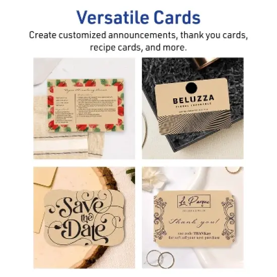 Avery Cards with Rounded Corners, 4" x 6", Kraft Brown, 100ct image {2}