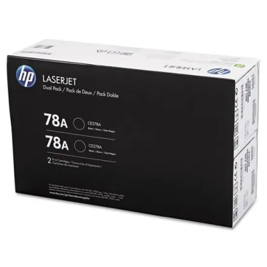 HP 78A Black Standard Yield Toner Cartridge, 2 Pack image {1}