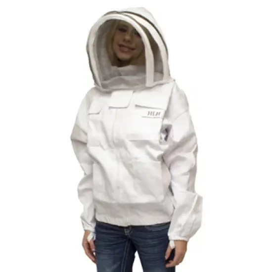 Harvest Lane Honey Beekeeping Jacket, Protective Beekeeper Clothing with 4 Pockets and Fencing Veil Bug Net Hat, Unisex Sizing, Large image {6}