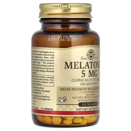 Solgar Melatonin, 5 mg, 120 Nuggets image {3}