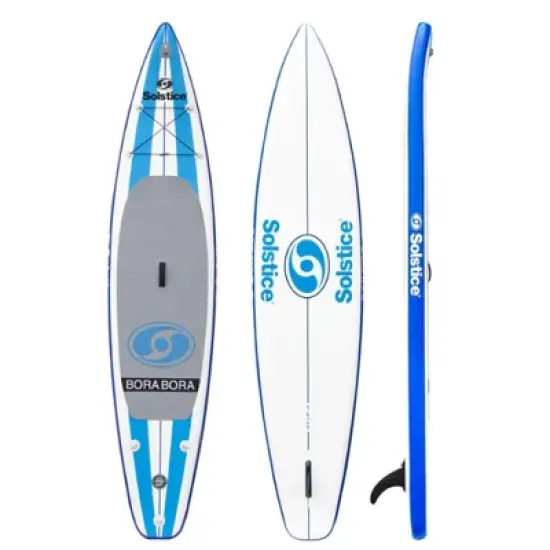Solstice Bora Bora 12.6' Inflatable Performance Touring Stand-Up Paddle Board, Heavy Duty, Long Distance, with Non-Slip Deck and SUP Accessories, Blue image {3}