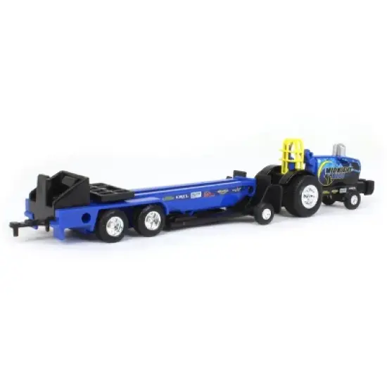 1/64 New Holland "Midnight Blue" Pulling Tractor with Pulling Sled, 37940-2 image {2}