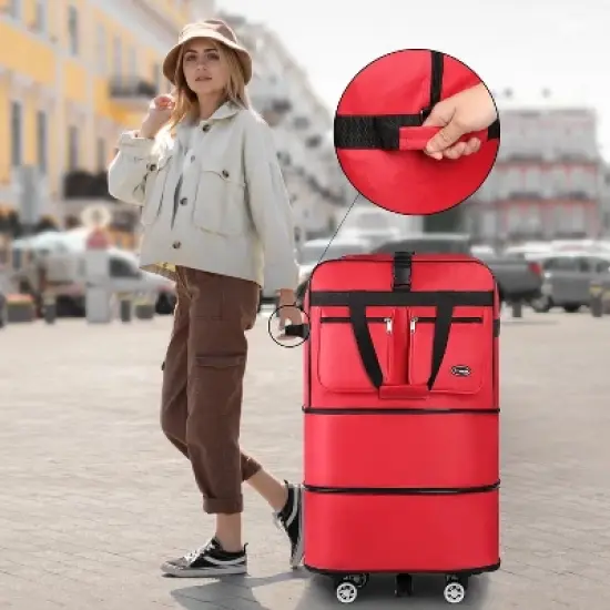 New York Xpress MEX-30,36,40, Expandable Foldable Rolling Duffel Bag with Removable Spinner Wheels image {13}