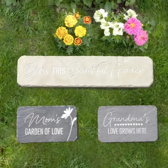 Pavilion Gift Company - Mom&rsquo;s Garden - 7" x 4.25" Garden Stone - Stepping Stones and Pathways image {2}