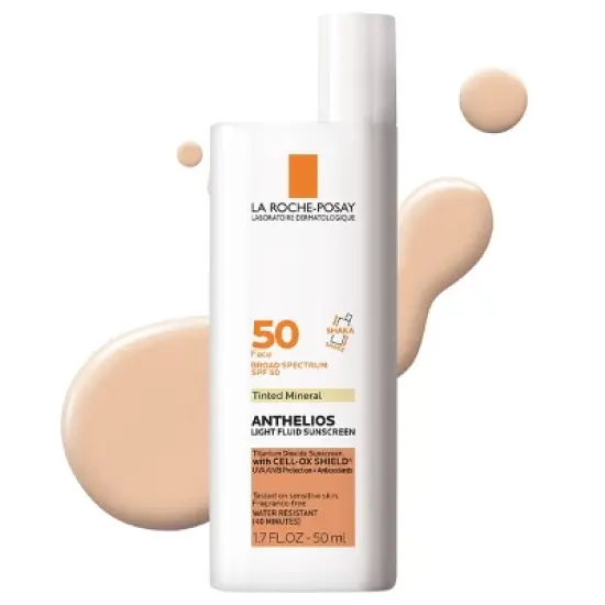 La Roche Posay Anthelios Tinted Ultra-Light Fluid Mineral Face Sunscreen with Titanium Dioxide - SPF 50 - 1.7 fl oz image {2}