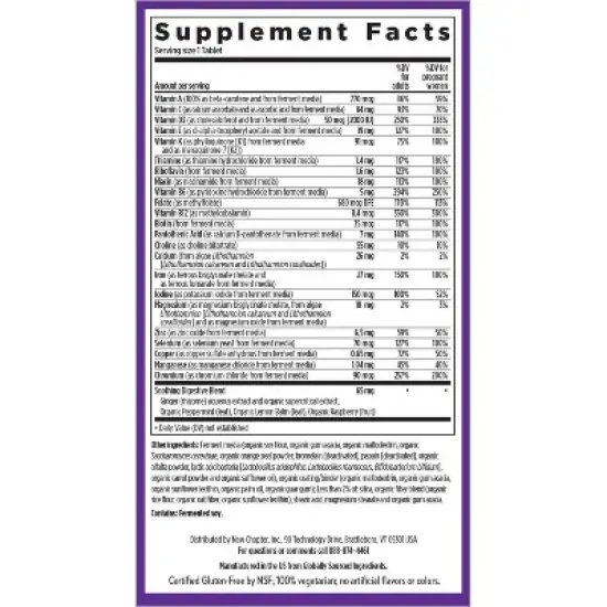 New Chapter Women's 35+ Daily Prenatal Multivitamins with Methylfolate + Choline - 30 ct image {4}