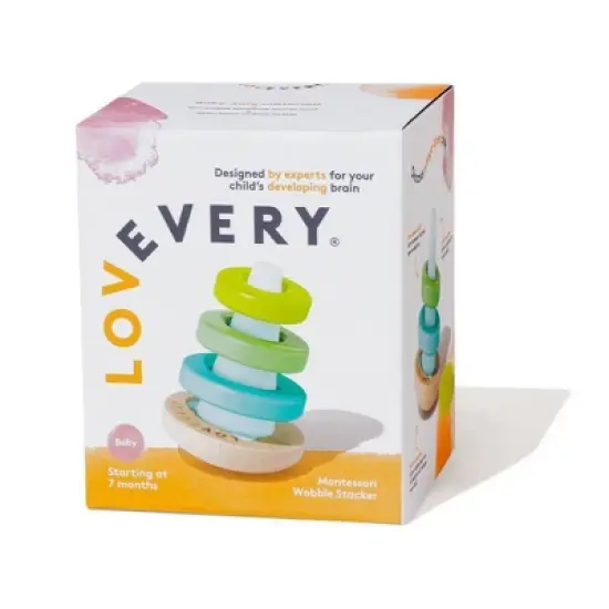 Lovevery Montessori Wobble Stacker - 4pc image {2}