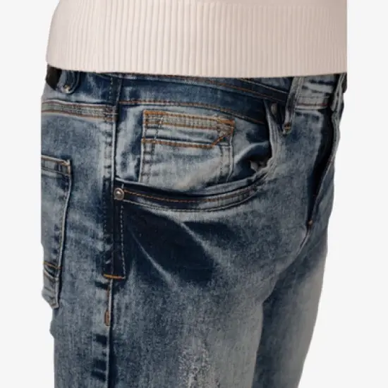 X RAY Boy's Ripped and Repaired Stretch Jeans image {4}