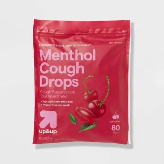 Menthol Cough Drops - Cherry - 80ct - up&up&trade; image {3}