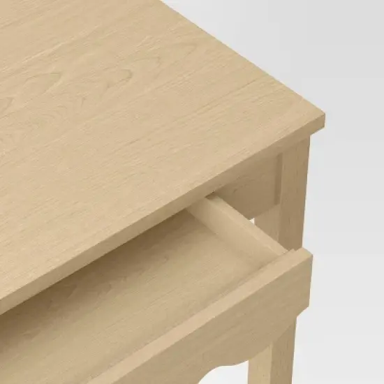 Wavy Writing Desk with Drawer Natural - Room Essentials&trade; image {4}