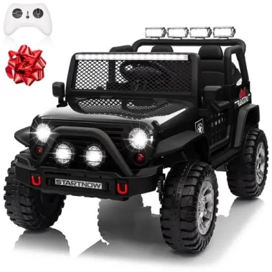JOYRACER 24V 2-Seater Ride-On Toys Truck for Kids, 4&times;200W Motors, Electric Toys Car w/ 4 Wheels Spring Suspension, 3 Speeds, LED, Bluetooth Music image {8}