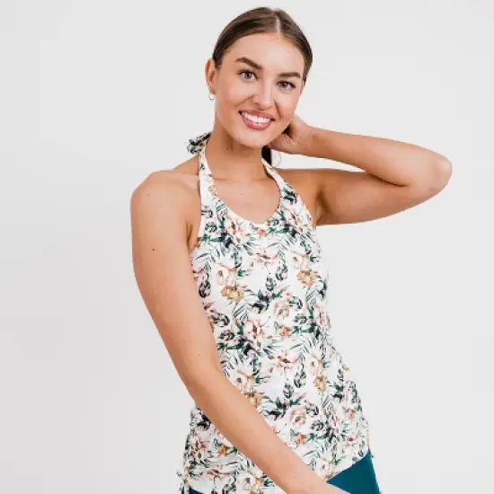 Calypsa Womens Halter Maya Swim Top image {3}