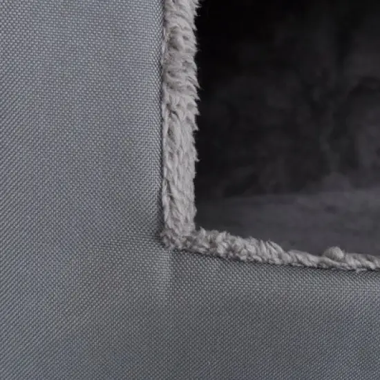 Petmaker Cozy Cottage House Shaped Dog Bed - Gray image {4}