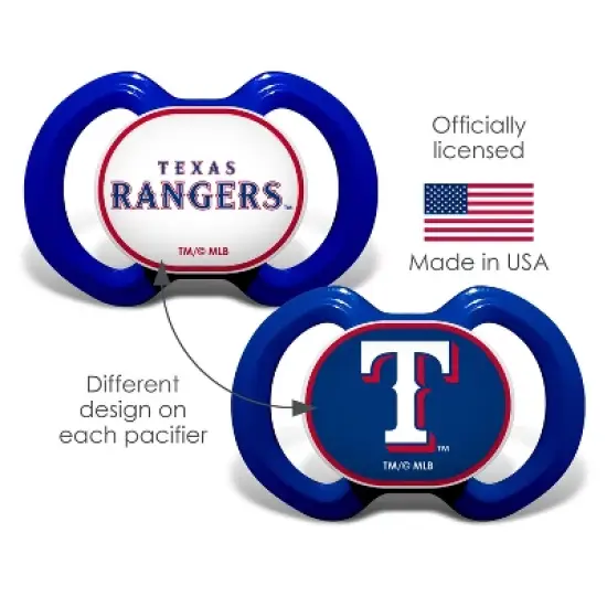 BabyFanatic Officially Licensed Unisex Pacifier 2-Pack - MLB Texas Rangers image {5}