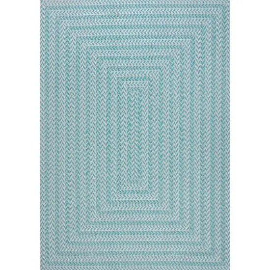 Chevron Modern Concentric Squares Indoor/Outdoor Area Rug - JONATHAN Y image {1}