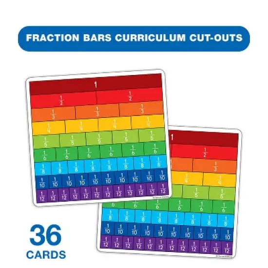 Carson Dellosa Education Fraction Bars Curriculum Cut-Outs, Pack of 36 image {1}