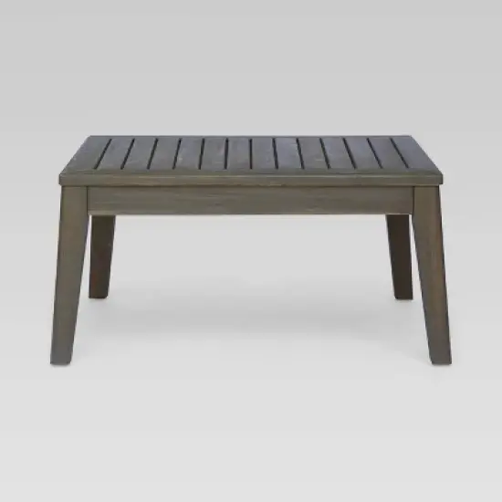 Grenada 7pc Acacia Sectional Sofa Set - Gray/Dark Gray - Christopher Knight Home image {3}