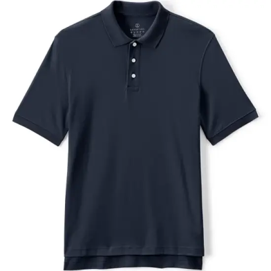 Lands' End School Uniform Men's Long Sleeve Interlock Polo Shirt image {4}