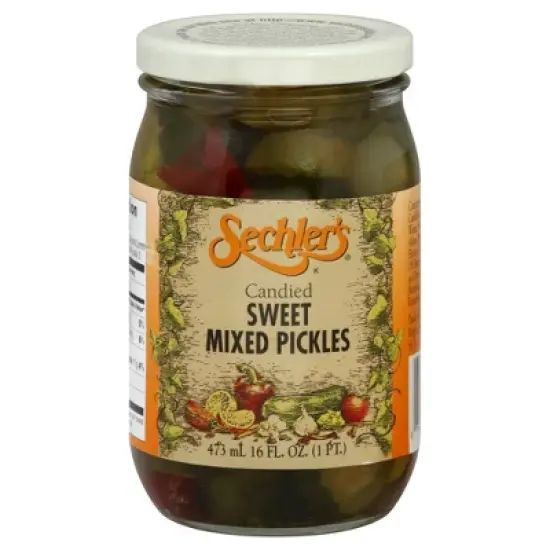 Sechlers Candied Sweet Mixed Pickles - 6 pack, 16 oz image {1}