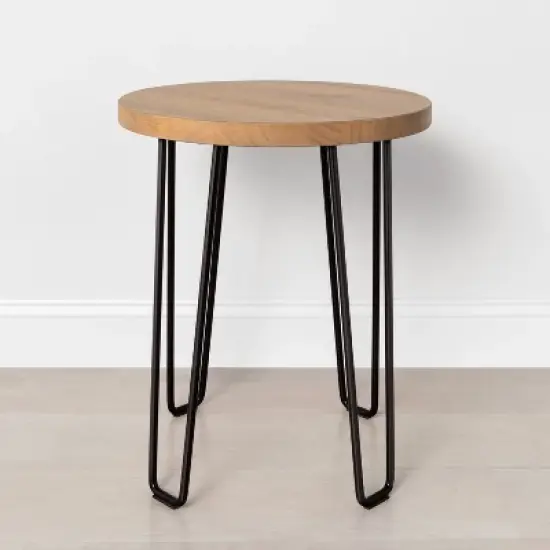 Wood & Wire Accent Table - Natural/Black - Hearth & Hand&trade; with Magnolia image {1}