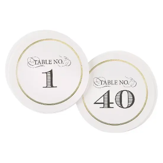 "1-40" Elegance Table Numbers image {1}