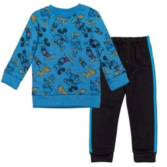 Disney Mickey Mouse Goofy Donald Duck Pluto Fleece Pullover T-Shirt and Pants Toddler image {10}