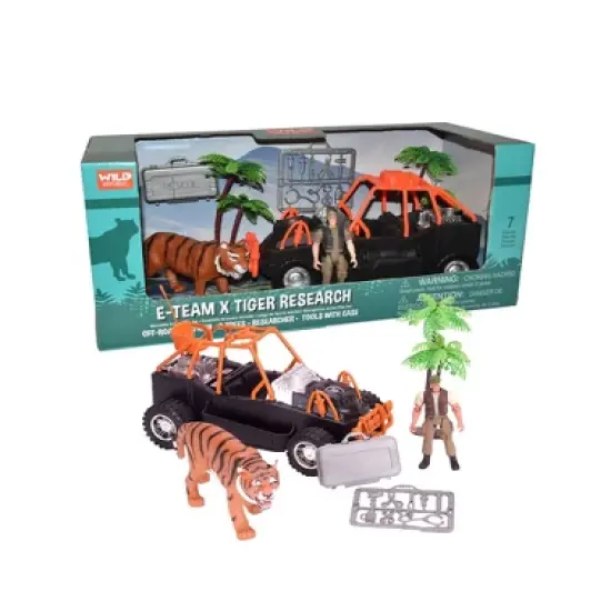 Wild Republic E-Team Box Set Rescue Tiger Animal Figure, 6 Inches image {1}