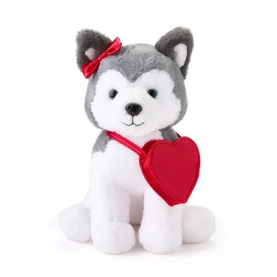 FAO Schwarz 12" Sparklers Plush Husky with Purse image {4}