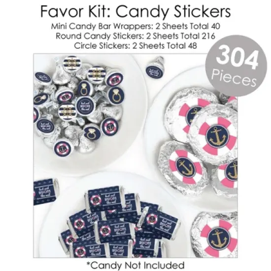 Big Dot of Happiness Last Sail Before The Veil - Nautical Bachelorette and Bridal Shower Supplies - Banner Decoration Kit - Fundle Bundle image {6}