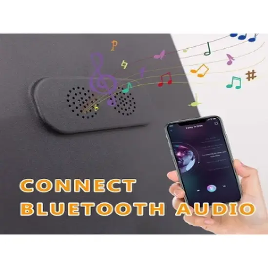 Fenchilin Lighted White Hollywood Vanity Makeup Mirror with Wireless Charger, Bluetooth, 12 Dimmable Bulbs, 10X Magnification, and 3 Color Options image {4}