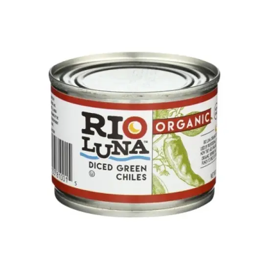 Rio Luna Organic Diced Green Chiles - Case of 12/4 oz image {4}