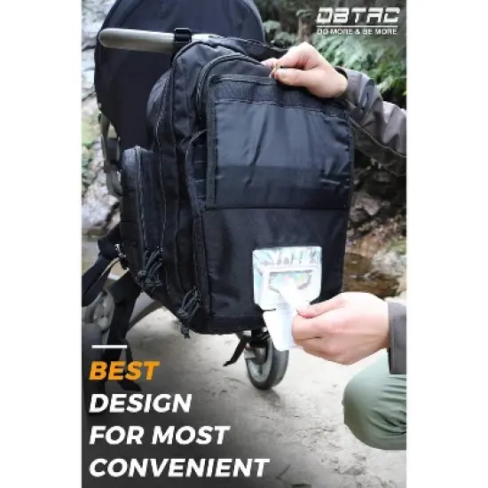 Itopfox Large Diaper Backpack for Men with Changing Mat, Insulated Pockets, Wipe Pocket, Stroller Straps, Black image {6}