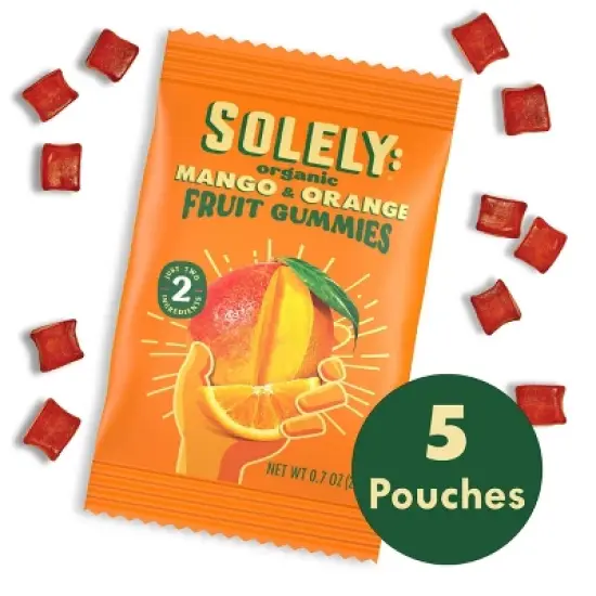 Solely Organic Mango & Orange Whole Fruit Gummies - 3.5oz/5ct image {1}