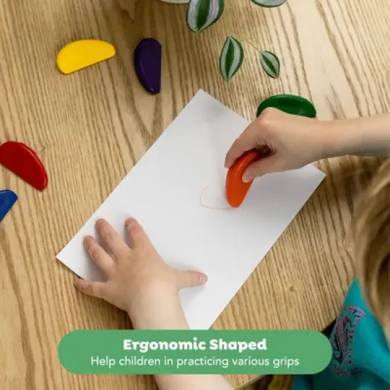 Tiger: Eco Crayons, 6 Rainbow Color, Ergonomic Crayons for Kids, Ages 2+ image {6}