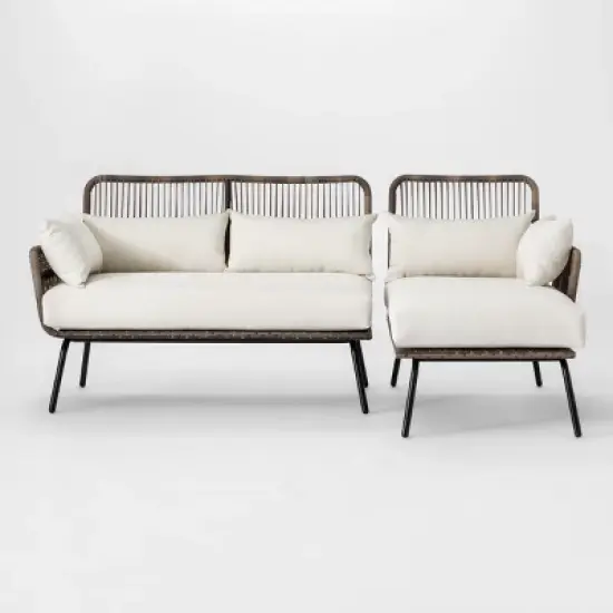 Latigo Patio Sectional Gray/Brown/Linen - Opalhouse&trade; image {5}