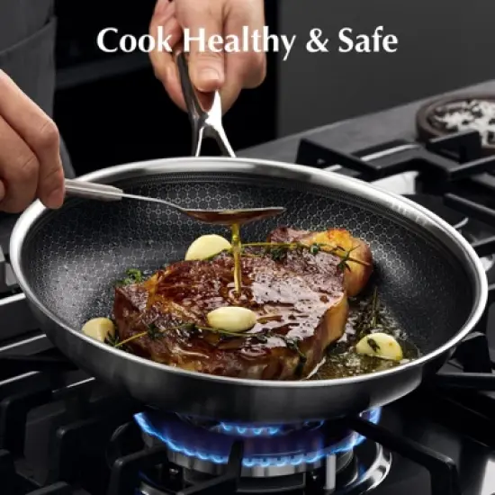 KOCH SYSTEME KOCH SYSTEME CS  Hybrid Nonstick Stainless Steel Frying Pan,  Omelette Pan with Stay Cool Handle, Dishwasher & Oven Safe image {2}