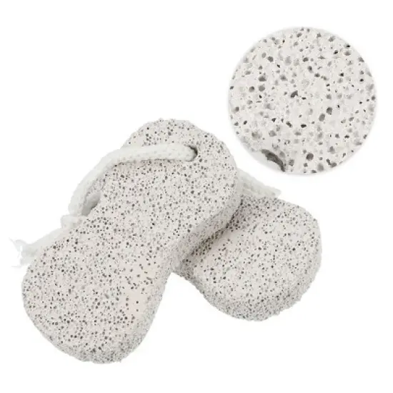 Unique Bargains Double-Sided Figure 8 Pumice Stone Foot File Gray 2 Pcs image {2}