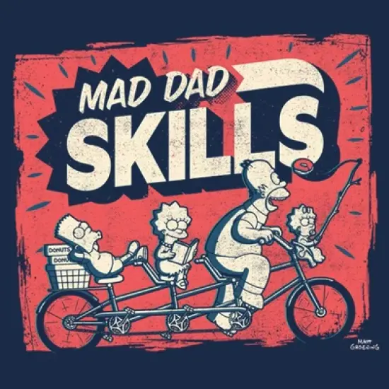 Men's The Simpsons Father's Day Mad Dad Skills T-Shirt image {1}