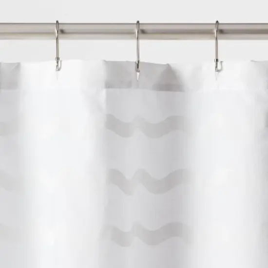 Wave Kids' Shower Curtain White - Pillowfort&trade; image {2}