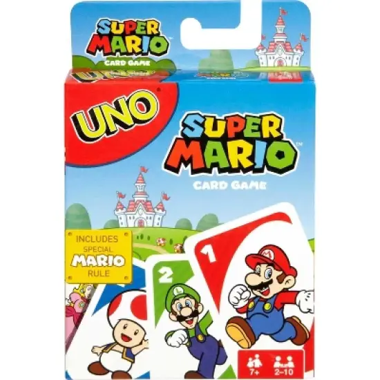 Mattel Games UNO Super Mario Card Game for Kids & Family, 2-10 Players, Ages 7 Years & Older image {6}