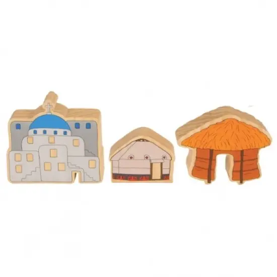 Trenak Trading Homes Around the World Wooden Blocks  - Set of 15 image {4}